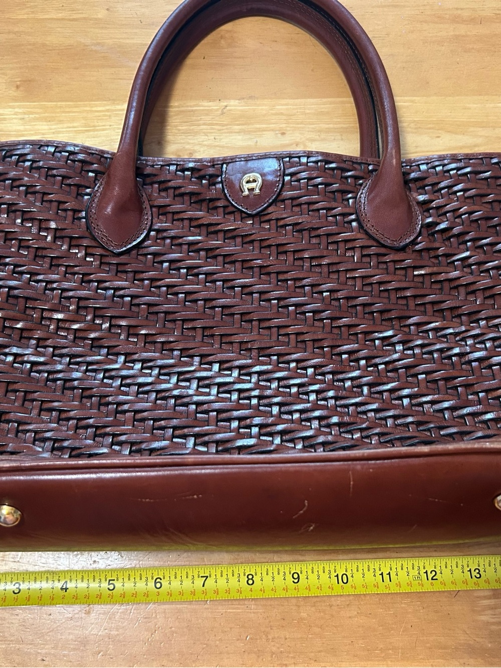 Etienne Aigner woven leather tote - Picture 6 of 7